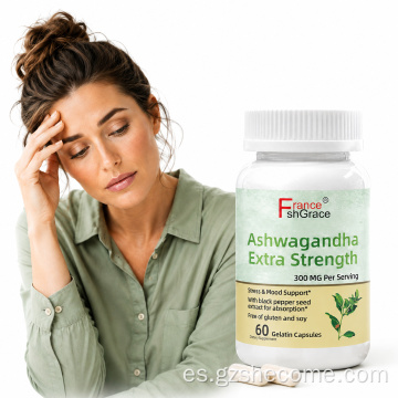 Suplemento orgánico Shecome Ashwagandha para aliviar el estrés en adultos